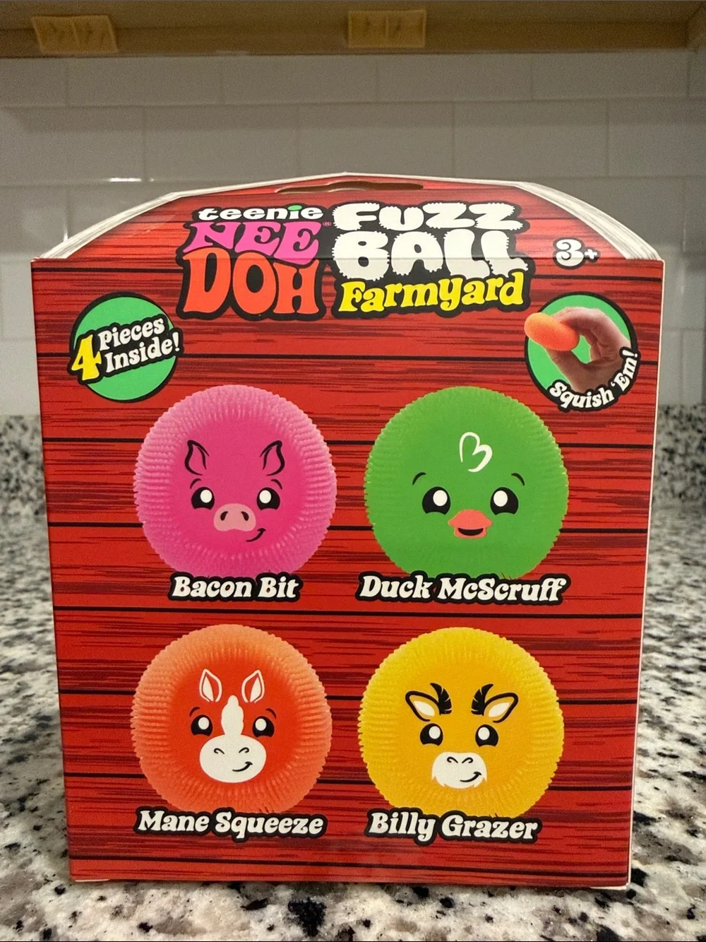 SUPER Needoh Fuzz Ball & Teenie Needoh Fuzz Ball Farmyard